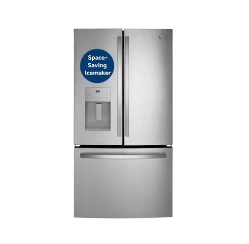 GE 25.6 cu. ft. French Door Refrigerator in Fingerprint Resistant ...